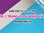 Giải bài 2 trang 21 Vật lý 11 SGK Chân trời sáng tạo